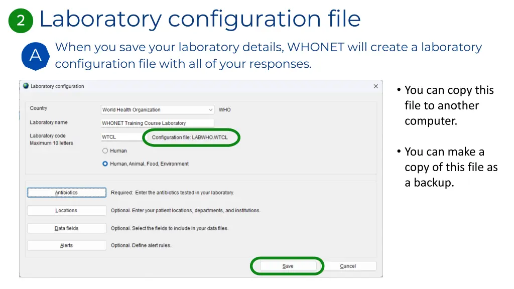 laboratory configuration file