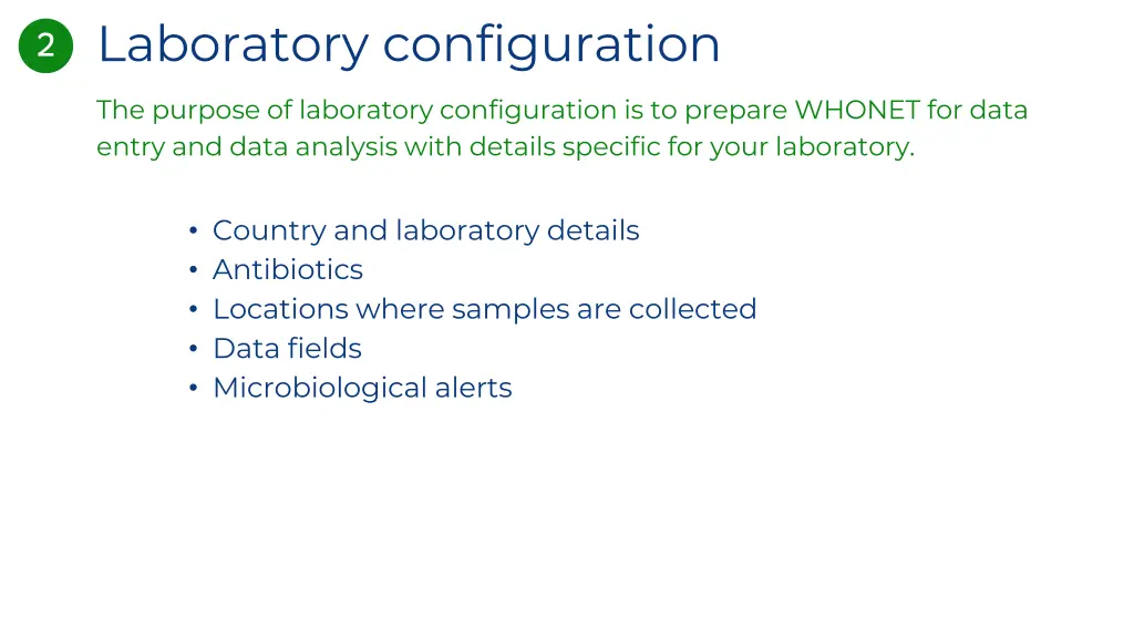 laboratory configuration