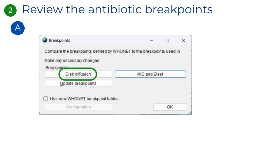 review the antibiotic breakpoints