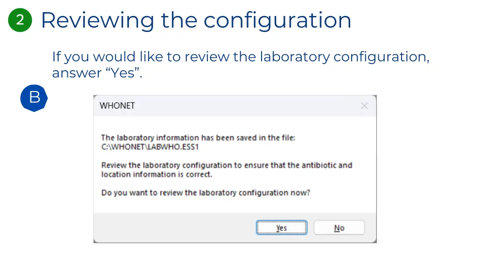 reviewing the configuration