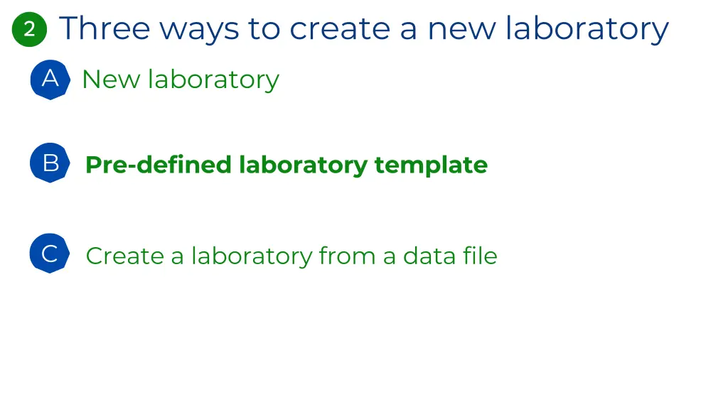 three ways to create a new laboratory 1