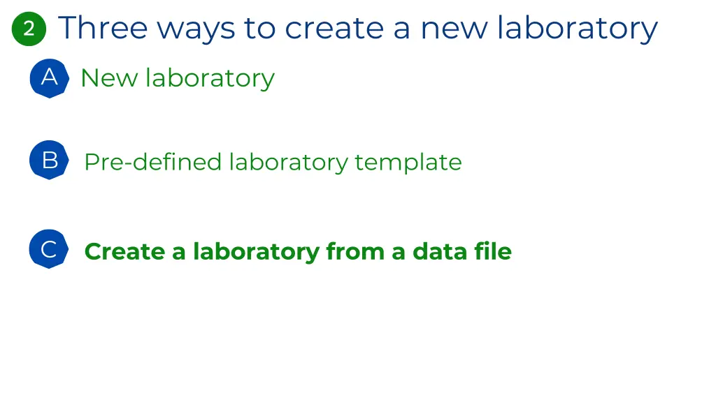 three ways to create a new laboratory 2