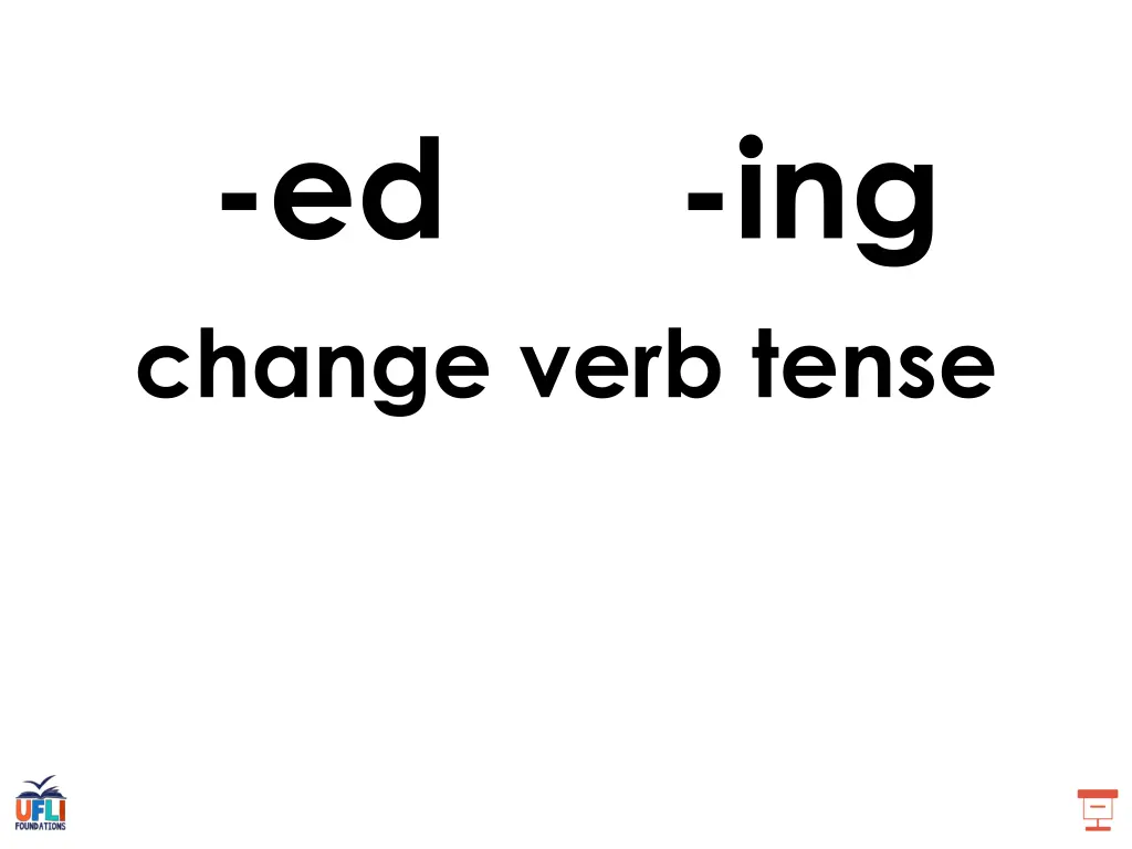 ed change verb tense