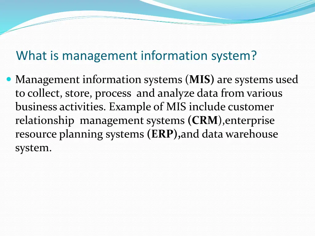 what is management information system