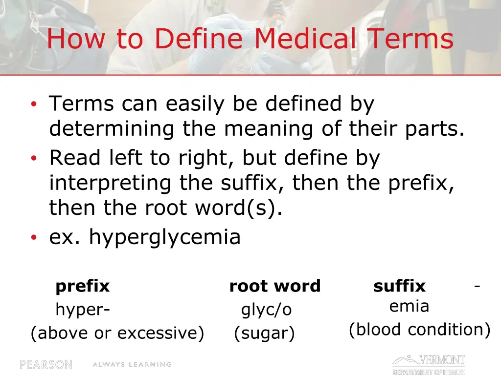 how to define medical terms