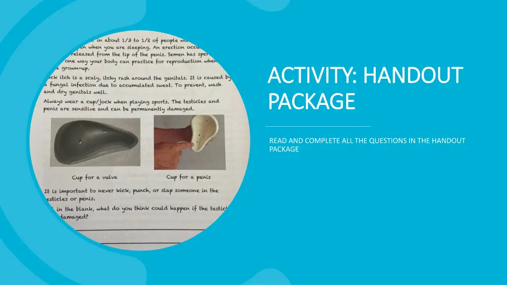 activity handout activity handout package package