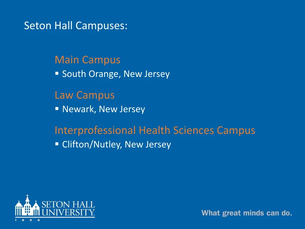 seton hall campuses