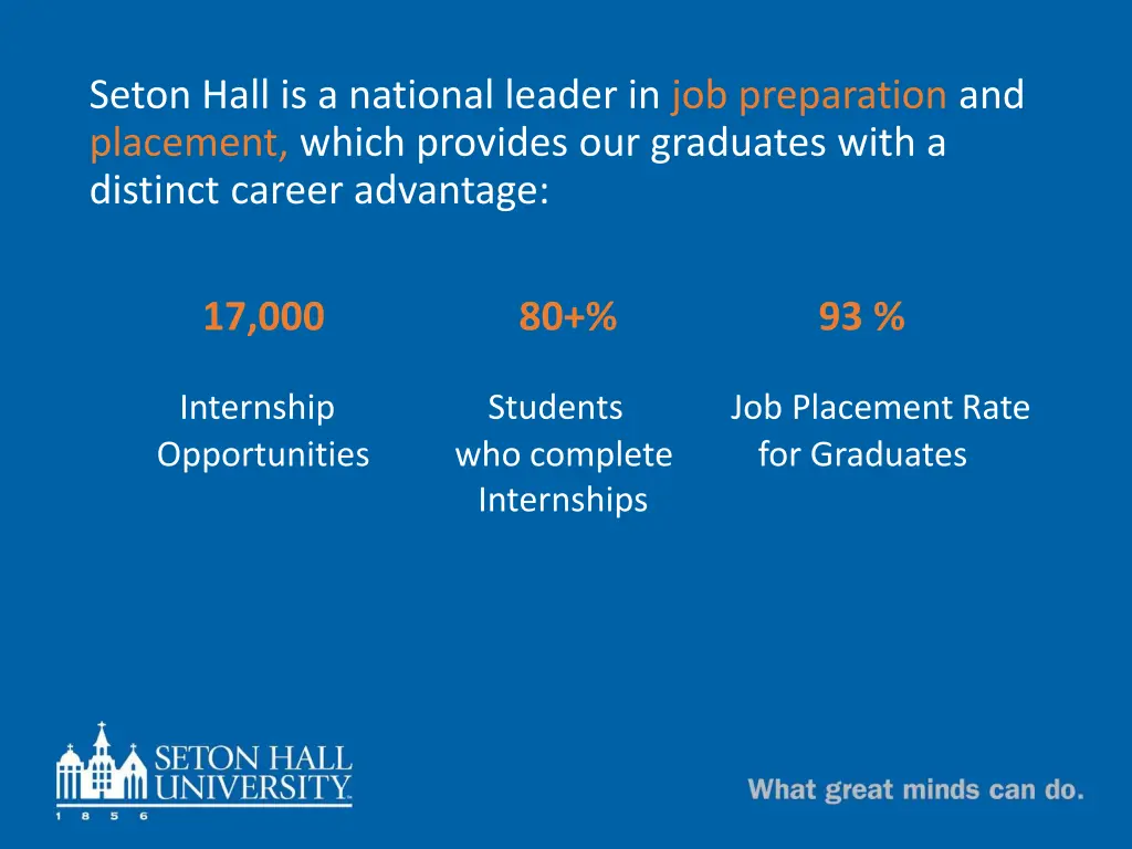 seton hall is a national leader