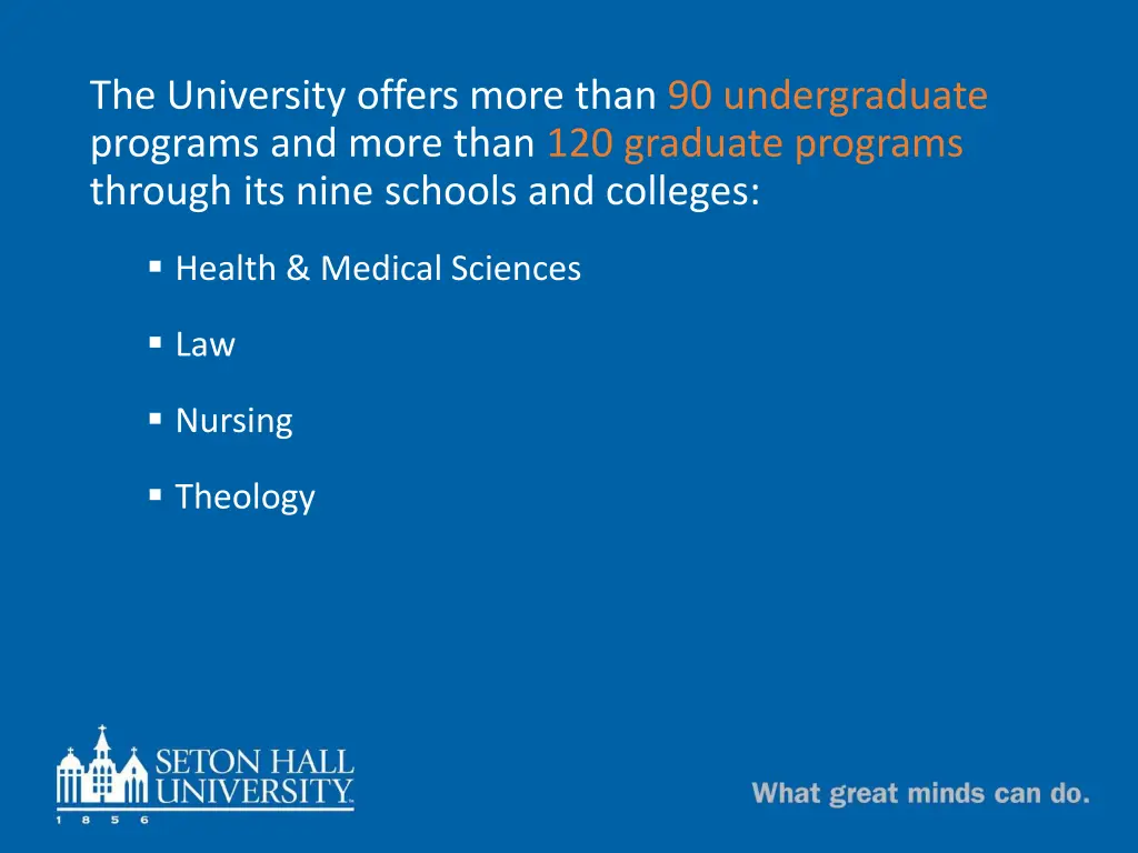 the university offers more than 90 undergraduate 1