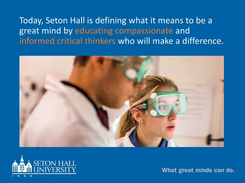 today seton hall is defining what it means