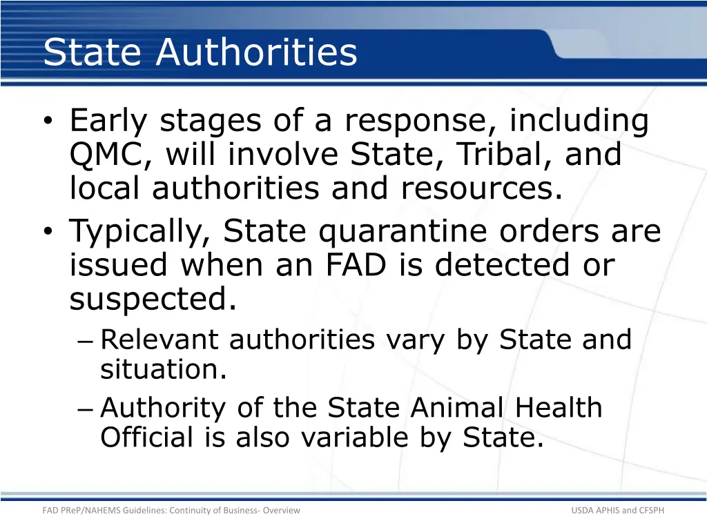 state authorities