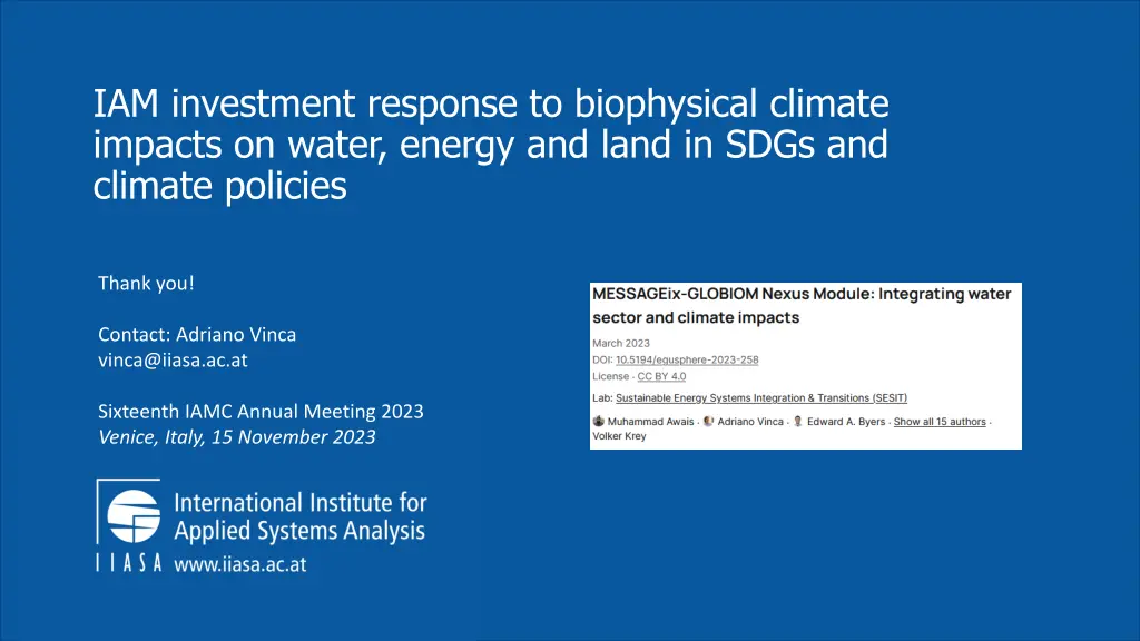 iam investment response to biophysical climate 1