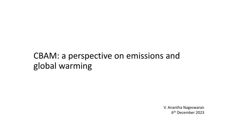 cbam a perspective on emissions and global warming