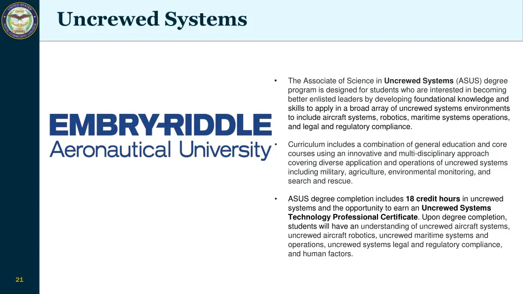 uncrewed systems