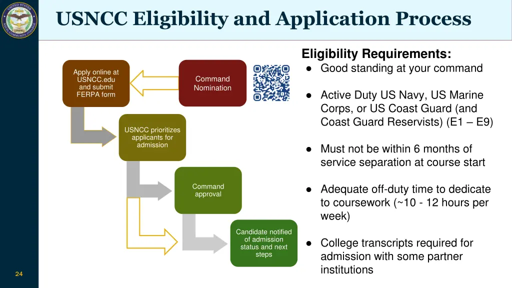 usncc eligibility and application process