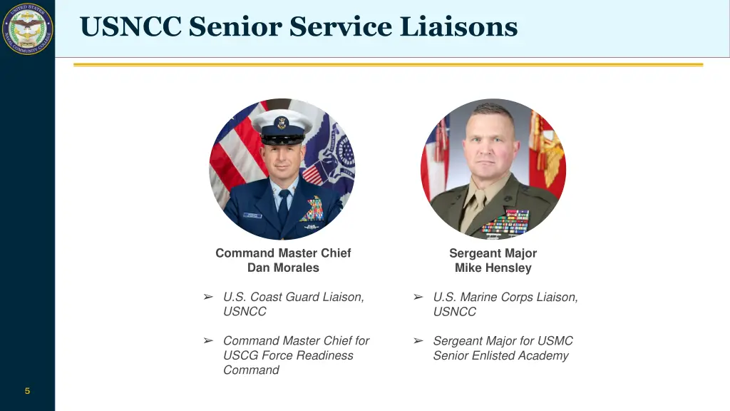 usncc senior service liaisons