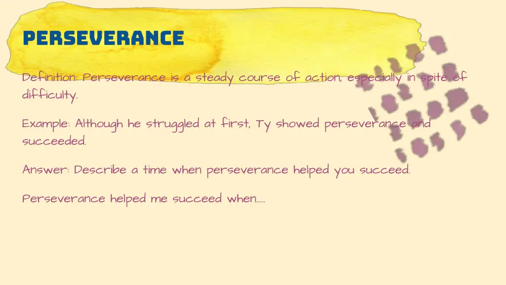 perseverance