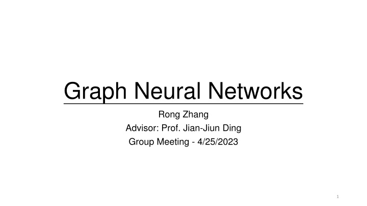 graph neural networks