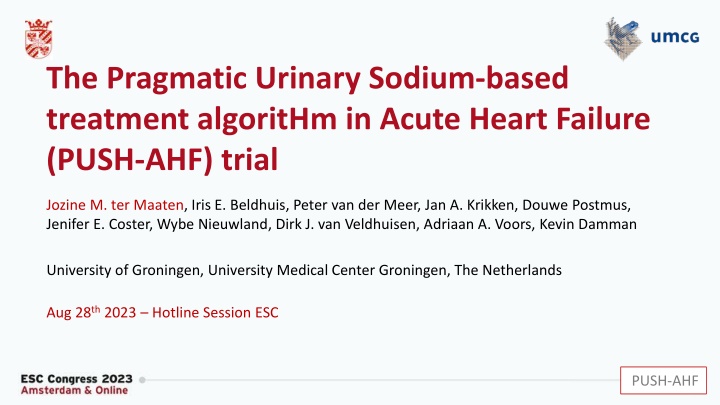 the pragmatic urinary sodium based treatment