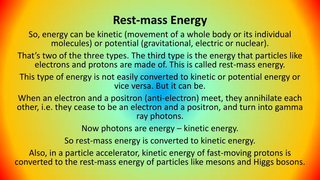 rest mass energy