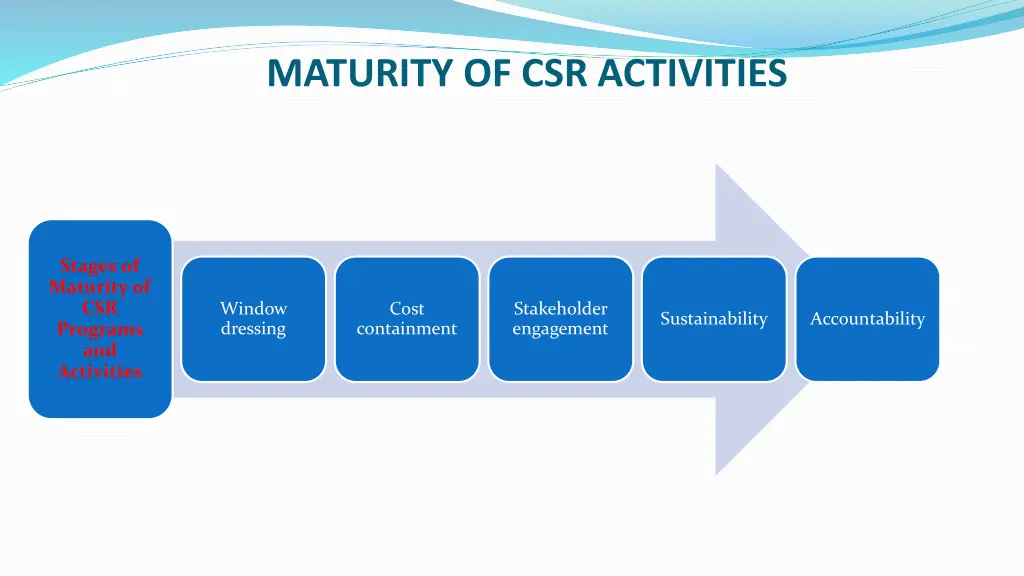 maturity of csr activities