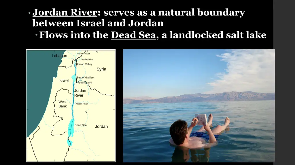 jordan river serves as a natural boundary between