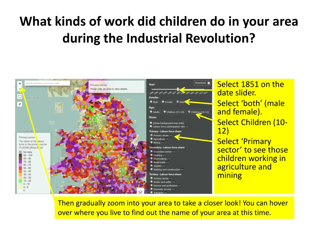 what kinds of work did children do in your area 2