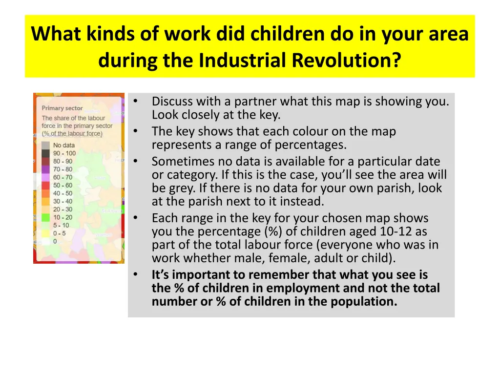 what kinds of work did children do in your area 3