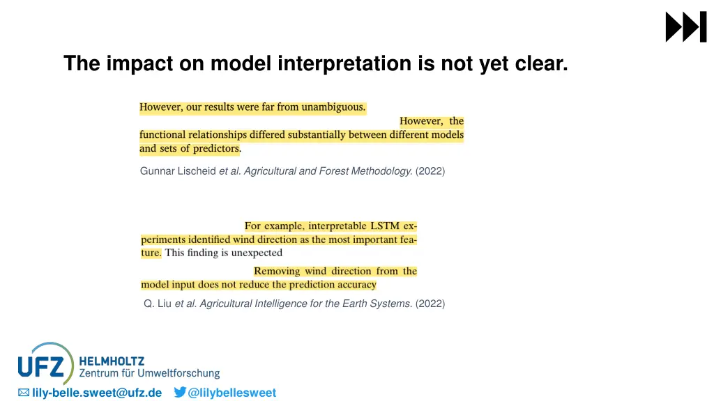 the impact on model interpretation