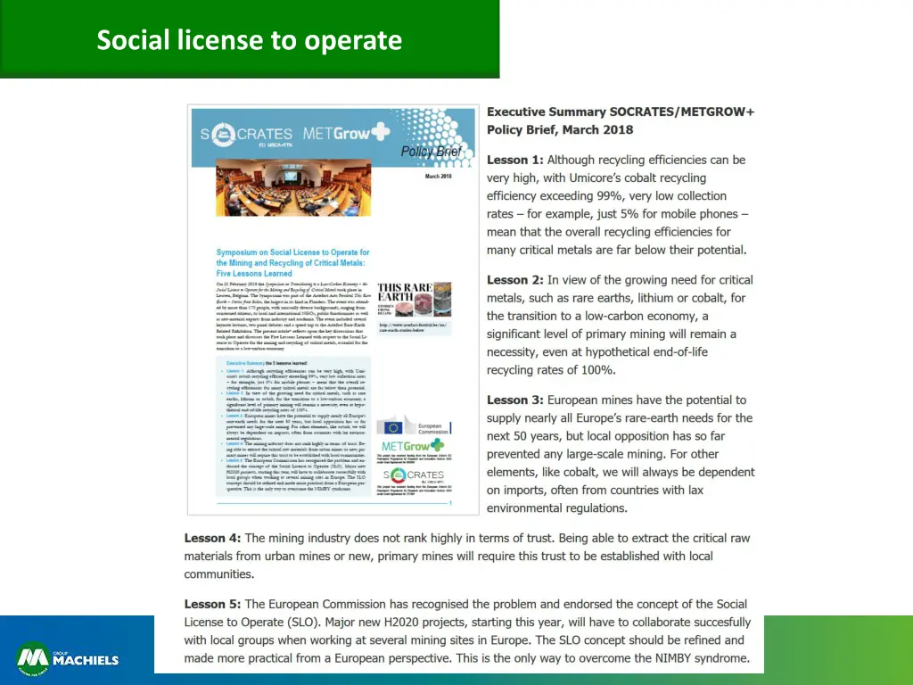 social license to operate