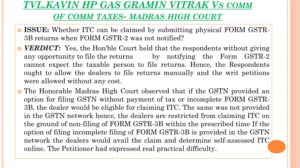 tvl kavin hp gas gramin vitrak v s comm of comm