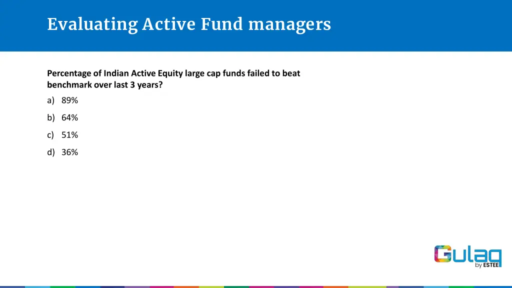 evaluating active fund managers