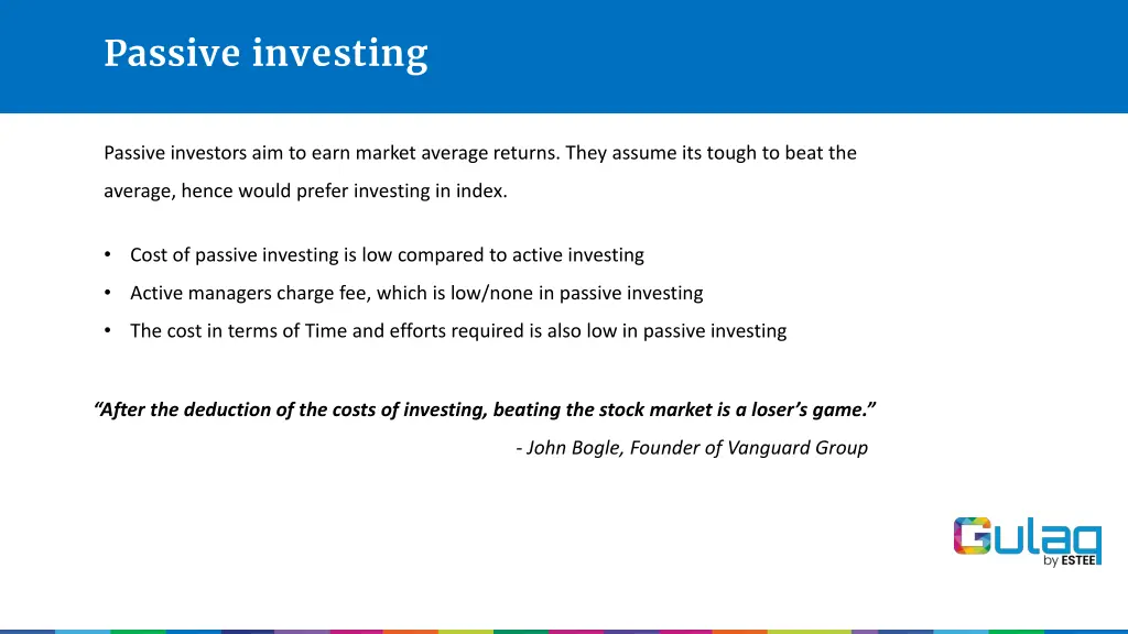 passive investing