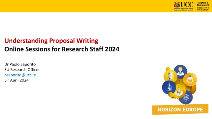 understanding proposal writing online sessions
