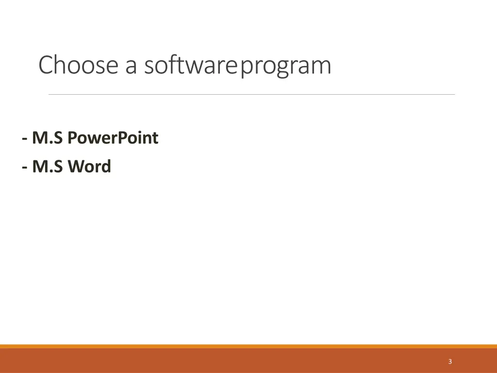 choose a softwareprogram