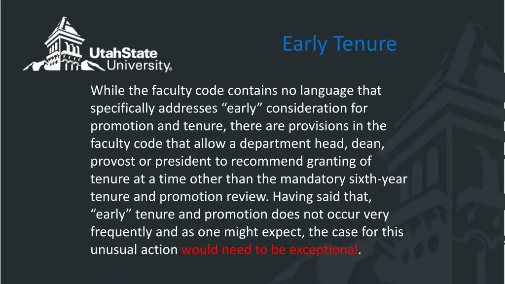 early tenure