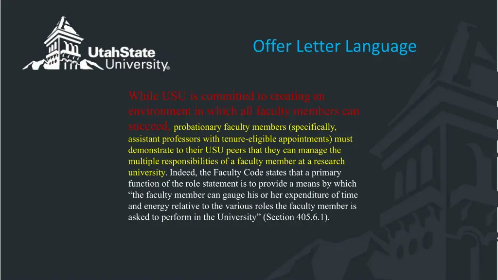 offer letter language