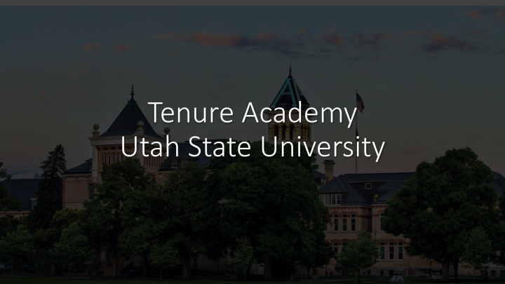 tenure academy utah state university