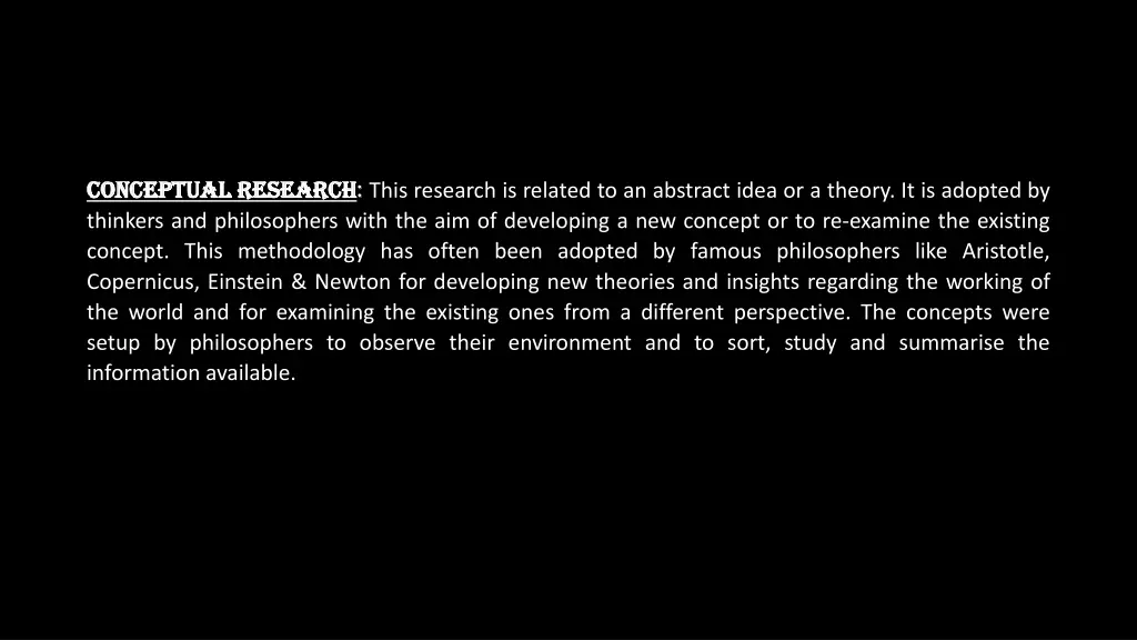 conceptual conceptual research thinkers