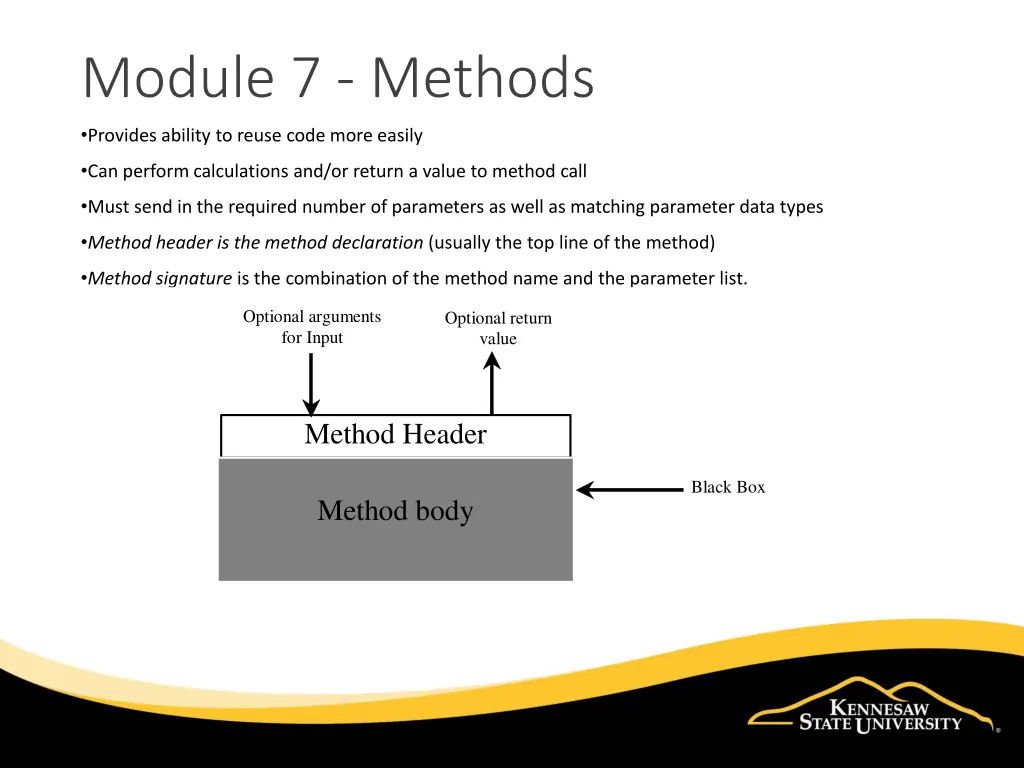 module 7 methods