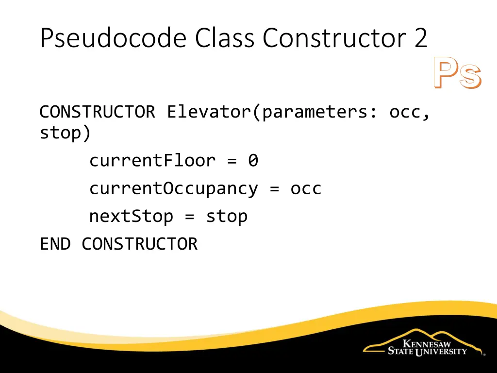 pseudocode class constructor 2