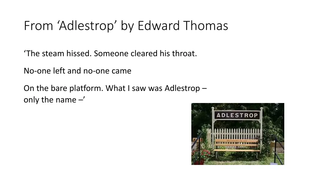 from adlestrop by edward thomas
