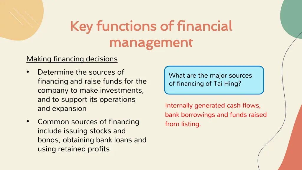 key functions of financial key functions 3