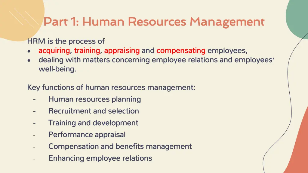 part 1 human resources management part 1 human 2