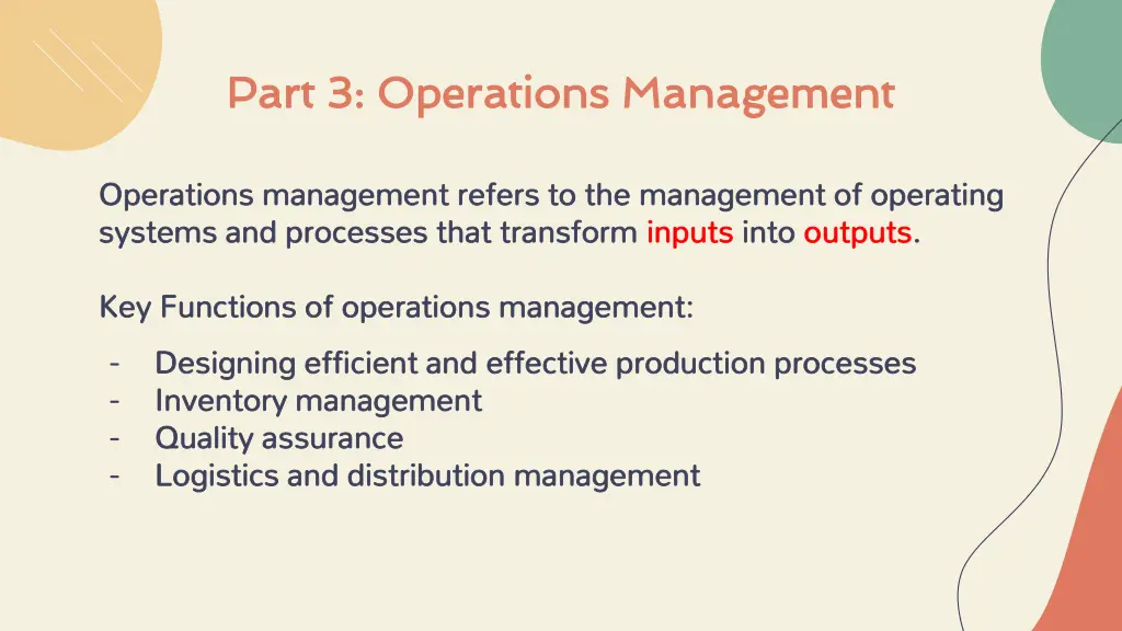 part 3 operations management part 3 operations 1