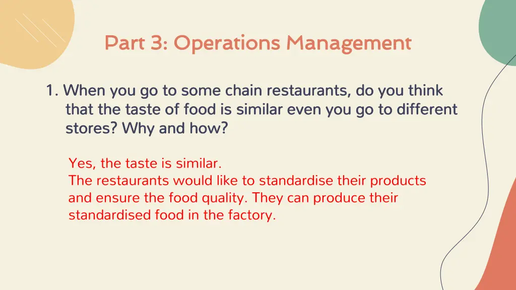 part 3 operations management part 3 operations