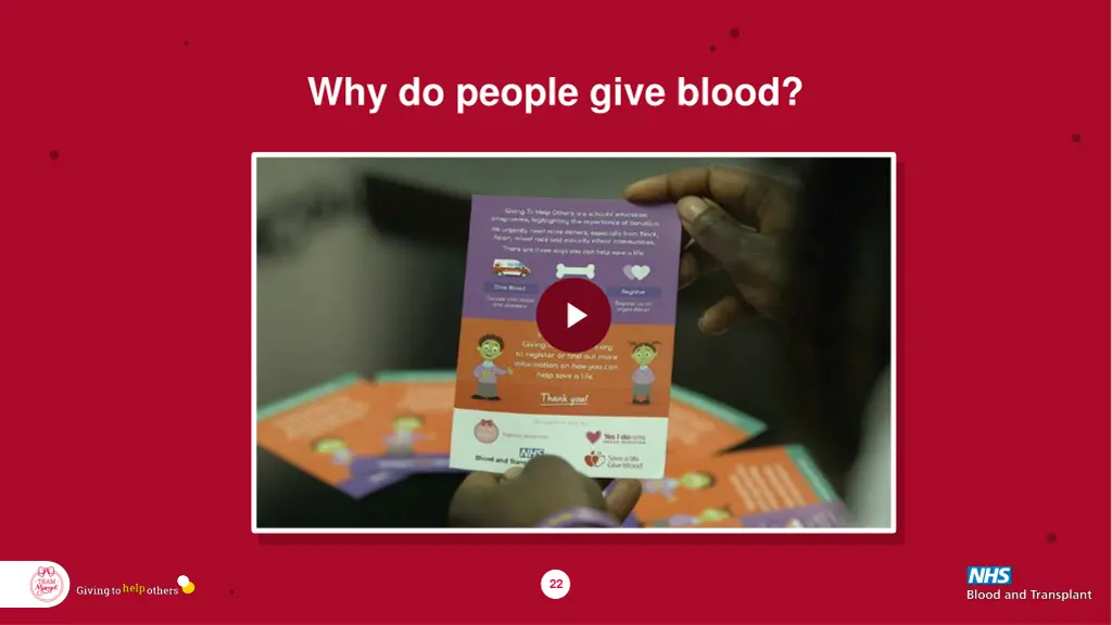 why do people give blood