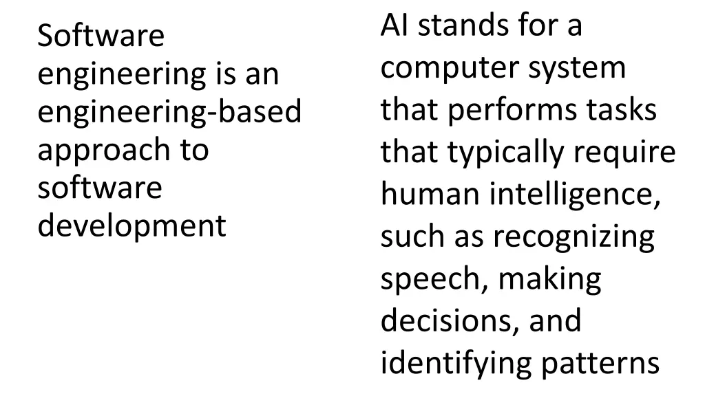 ai stands for a computer system that performs