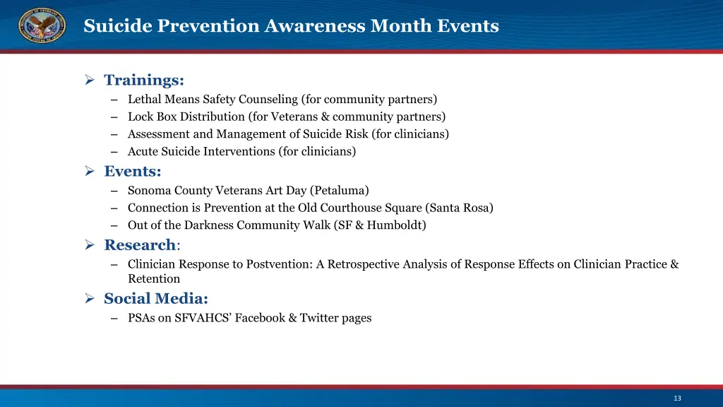 suicide prevention awareness month events