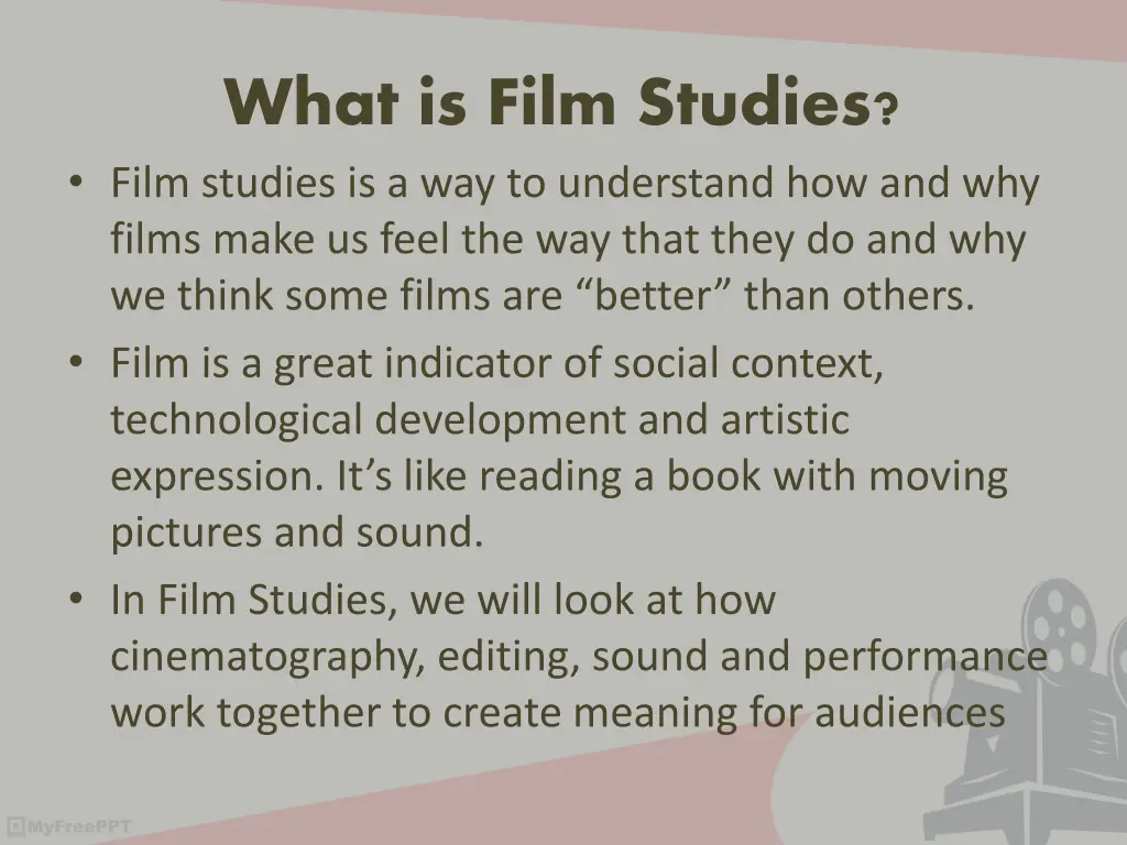 what is film studies film studies